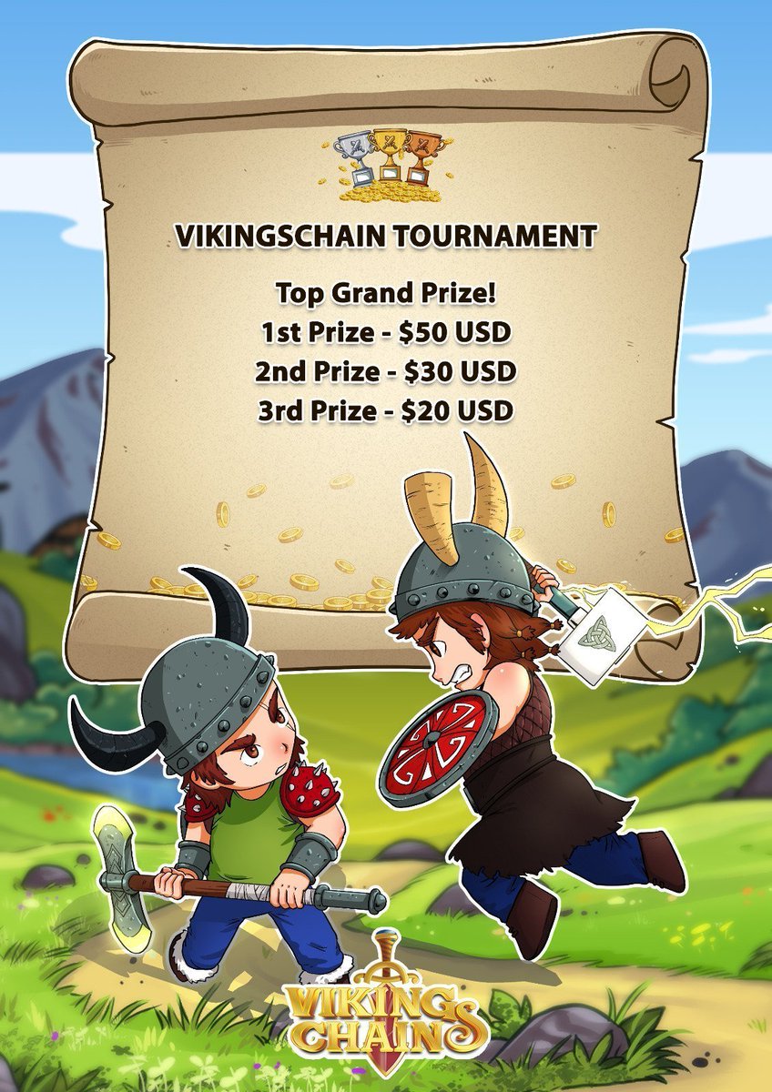 🚀Next VikingsChain's tournament has begun! 
 🚀Top 3 prizes to be won!   
🚀Qualification period from 2nd May 24 to 2nd Aug  24!
 
#VIKC #Binance📷 #GameFi #VikingsChain