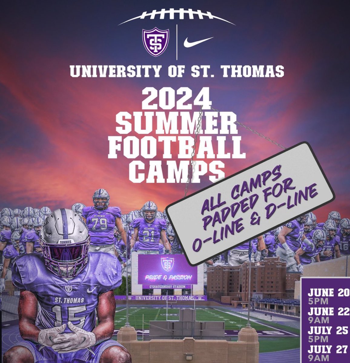 Thankyou @UST_Football for the camp invite! @Coach_Caruso @TopPreps @PrepZoneCO