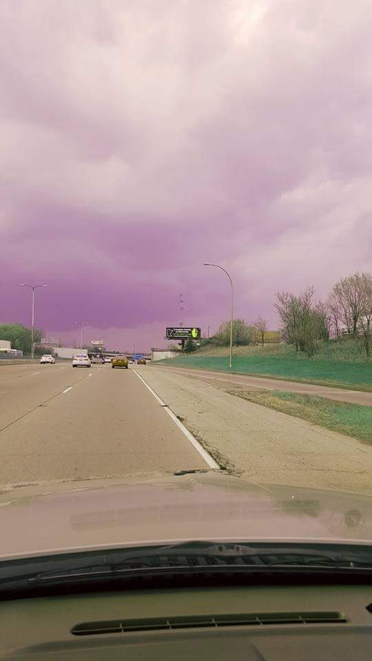 Seeing the #PurpleRain is trending, I thought I'd share a picture that was taken in Minnesota the day that Prince passed away. It was raining that day and when it was done, the sky turned purple. This was taken with no filter.