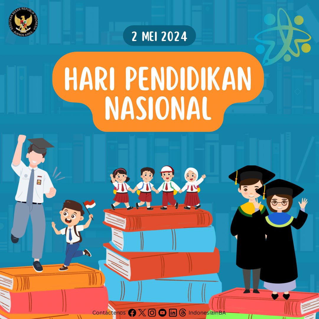 Selamat Hari Pendidikan Nasional 2024 untuk semua anak bangsa! 
Pendidikan merupakan kunci untuk membuka jendela dunia.
#Hardiknas2024 #IniDiplomasi #IndonesiainBA