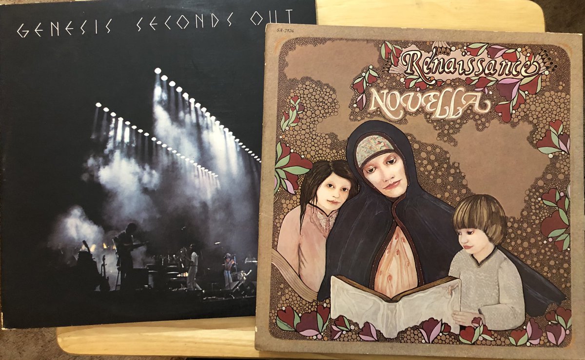 Listening choices for this evening…Genesis - Seconds Out (2 LP Set) • 1977 • Prog Rock. Renaissance - Novella • 1977 • Prog Rock, Art Rock, Symphonic Rock.