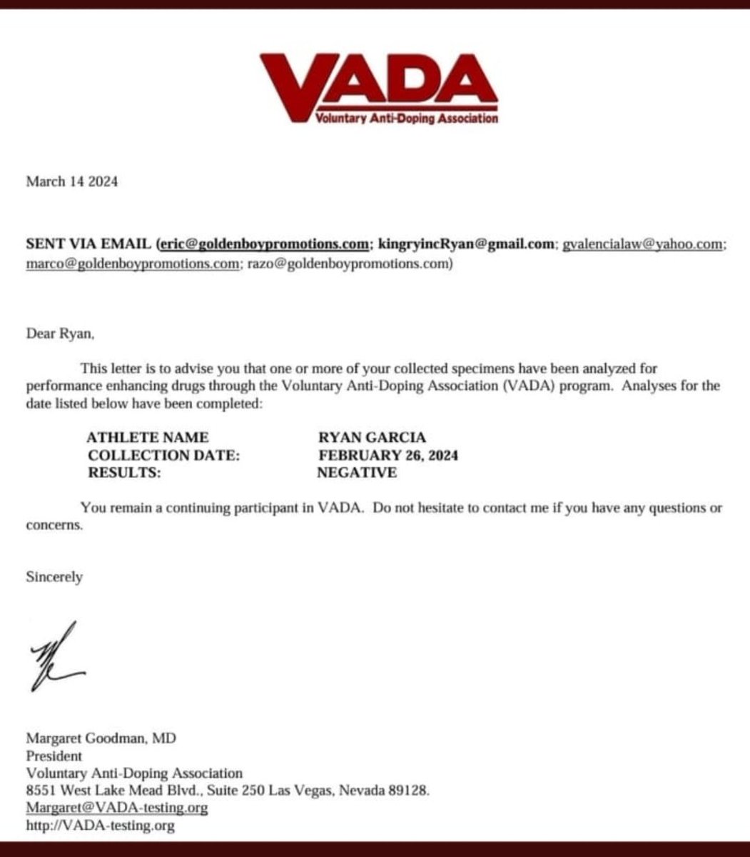 I don't believe this

Ryan posted his VADA results on Twitter multiple times

They're setting him up to make Haney look good