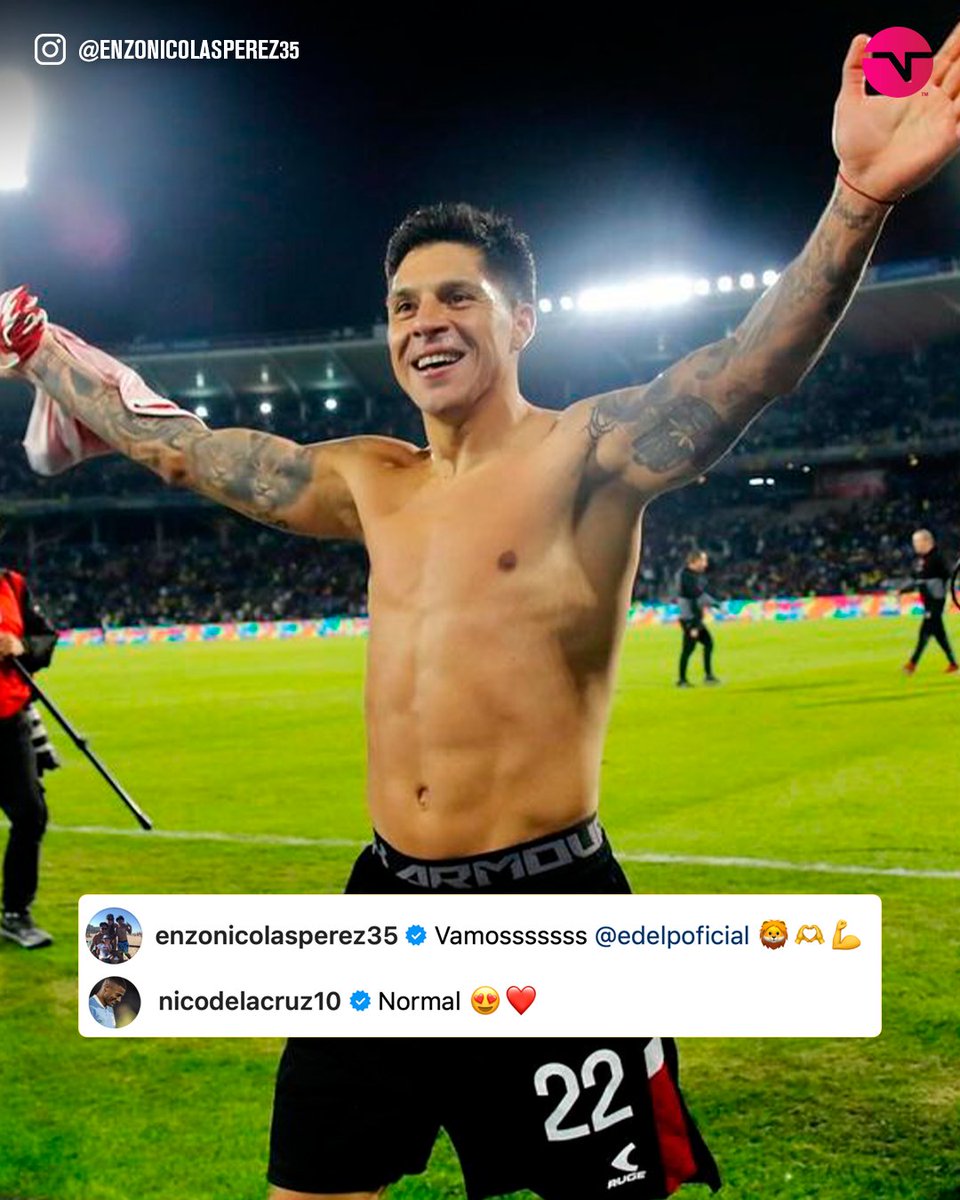 'NORMAL' ✍🏼 El comentario de Nico de la Cruz a Enzo Pérez luego de que el ex River elimine a Boca con Estudiantes.