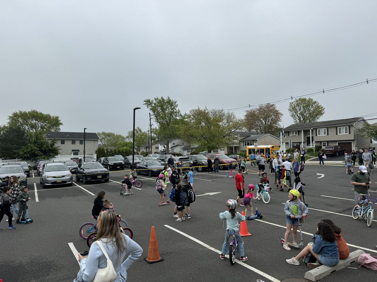 What an awesome kick off to the month of May - Walk/Bike/Roll to School Day and celebrating Mr. V! #HazletProud