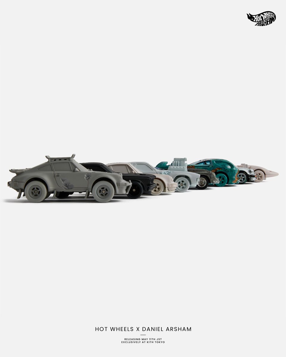 Kith presents Hot Wheels x Daniel Arsham Lap 4—the fourth installment between Mattel Creations and Daniel Arsham, available exclusively at Kith Tokyo for one day only on May 11th JST. Limited items from Lap 1 to Lap 3 will also be available, alongside a custom in-store