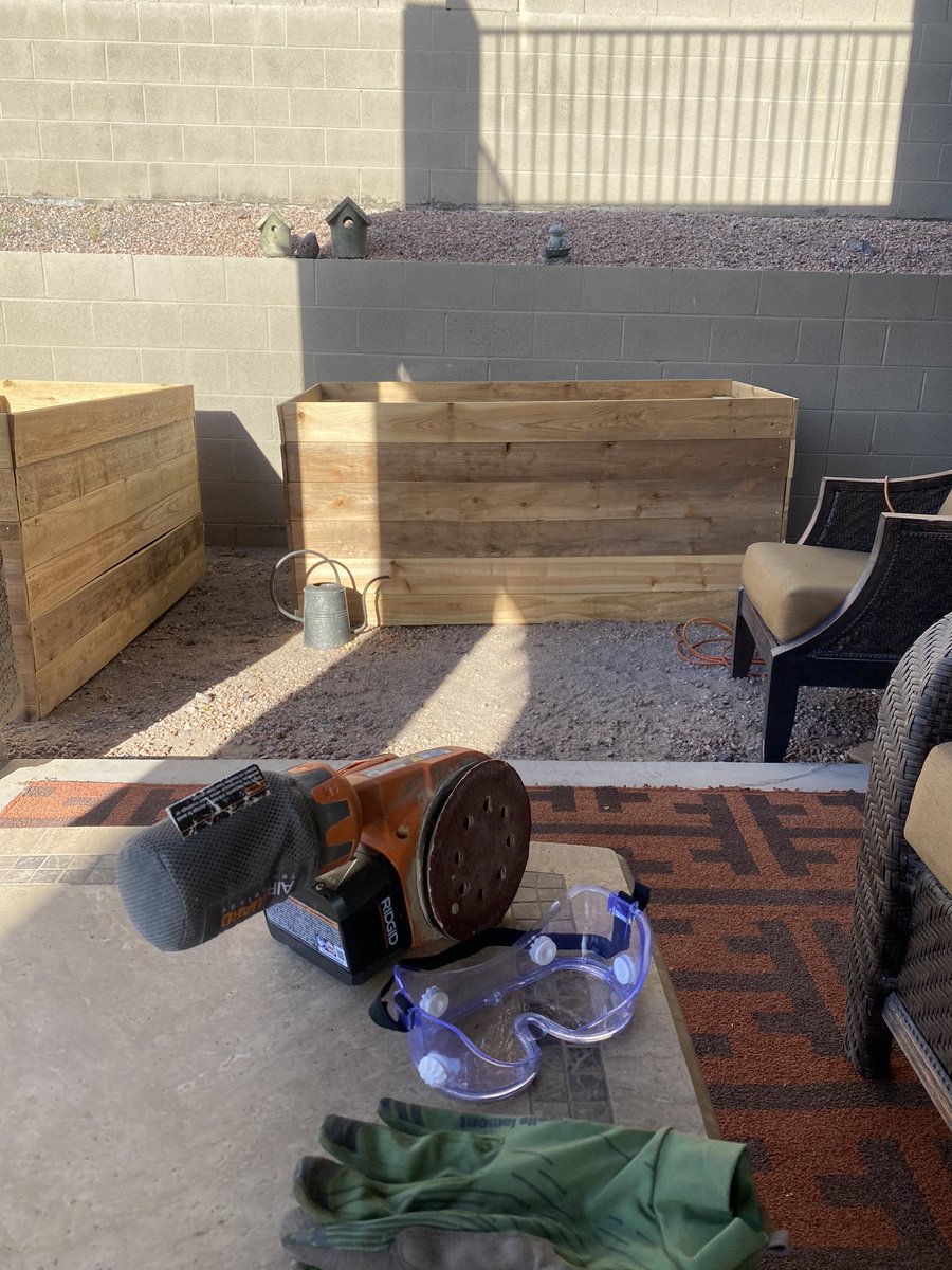 Calling on good St Joseph to help me in this task of sanding two garden beds that my daughter’s fiancé made for me. Pushing myself bc motivation to do more than the basics still eludes me. I’ve never used a power sander before. How hard can it be? St Joseph, come to my aid. 🙏