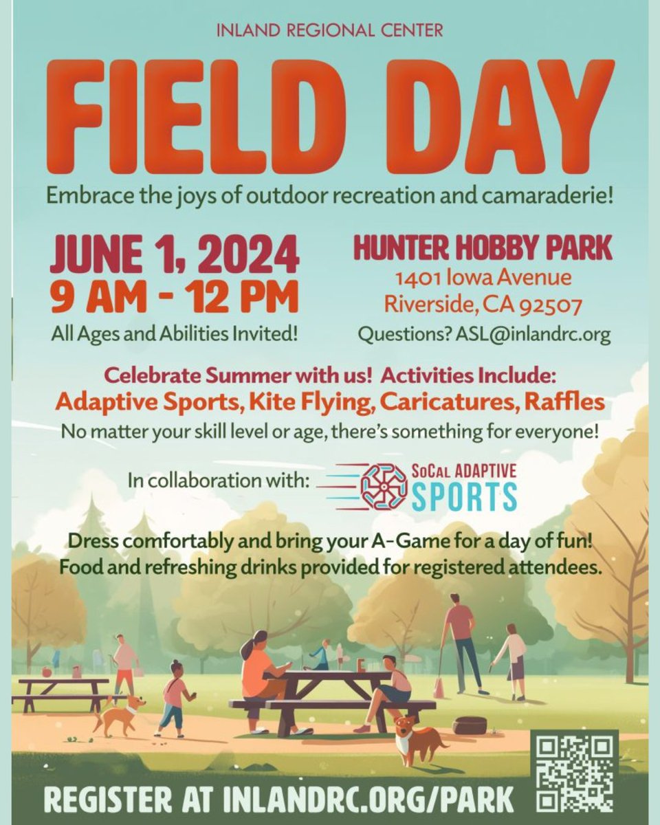 Check out our upcoming field day event! 🌞 To register, visit the link: eventbrite.com/e/field-day-di…. For questions, email ASL@inlandrc.org.