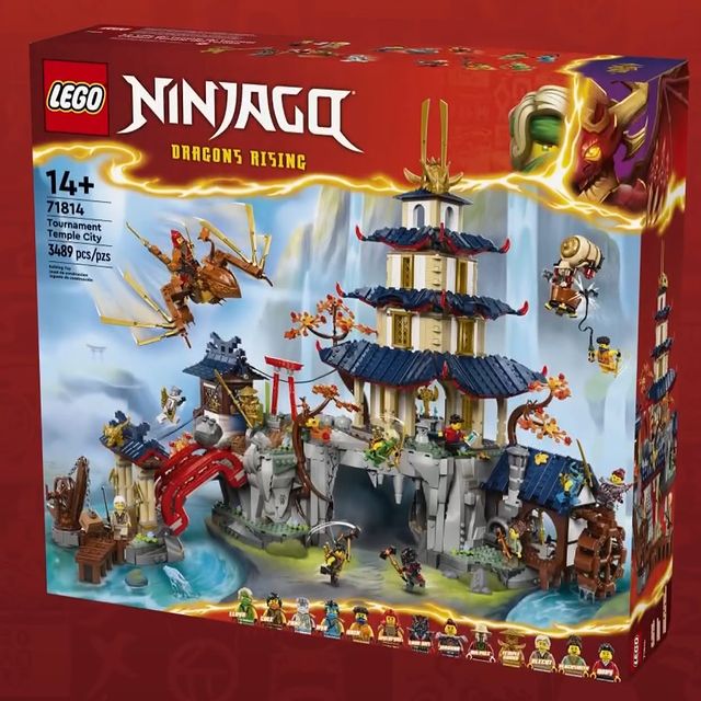 The LEGO Ninjago Tournament Temple City It's as if the Temple of Airjitzu and the Legendary Flower Fruit Mountain had a baby Also ULTRA AGENTS PALEMAN WE WON