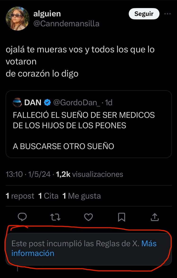 Ups @Canndemansilla, conociste lo que es una verdadera viralización de un post. Dentro de una semana vas a poder decir pavadas de nuevo, si querés, aunque con más precaución.