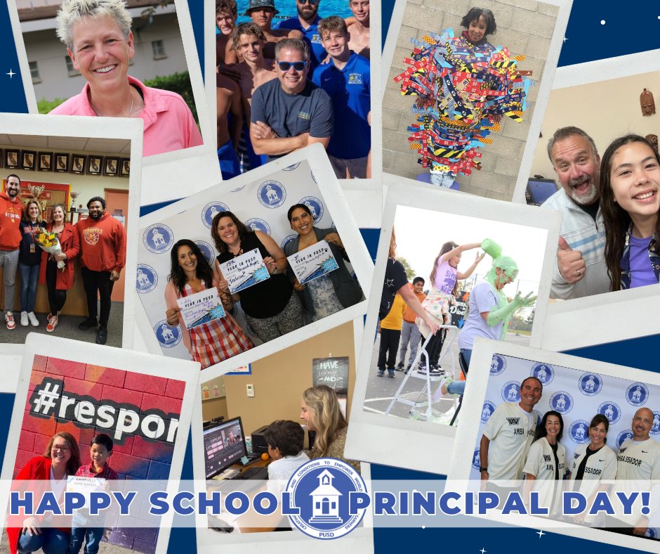 We're celebrating our #TeamPUSD principals and assistant principals today for National School Principal Day! 🎉 We're so thankful to have excellent leaders to guide our students, teachers and staff. Thank you for the commitment you show to our schools!