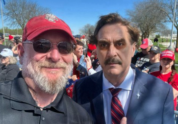 Mike Lindell looks like he hasn't been getting much sleep lately. Maybe it's the pillow.