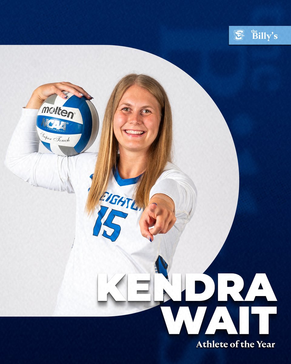 Congratulations to @KendraWait15 of @CreightonVB on winning Female Athlete of the Year!

#TheBillys