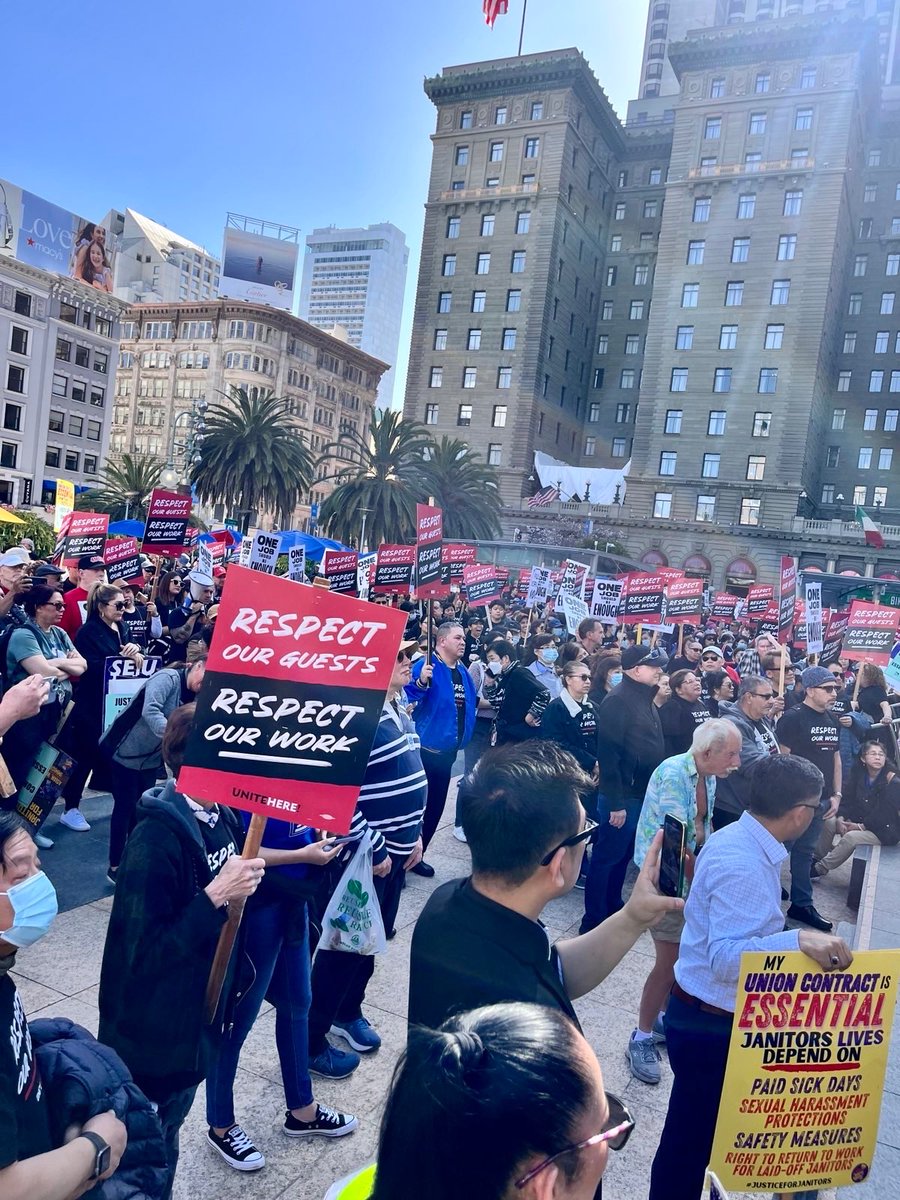 🚨May Day!!🚨 Workers across the Bay convened in Union Square today to reaffirm with one voice: #OneJobShouldBeEnough Proud to be in solidarity with my Labor brothers & sisters fighting for a fair contract, safe working conditions & dignity on the job. @UniteHereL2 @local87seiu