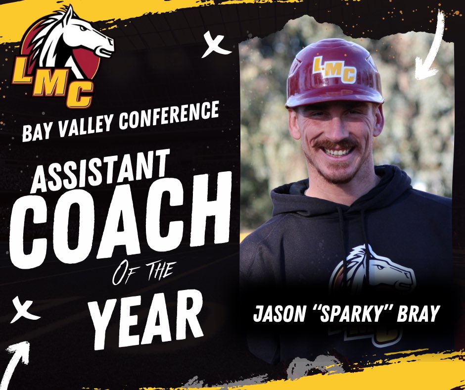 Congratulations to Assistant Coach Jason “Sparky” Bray on being awarded Bay Valley Assistant Coach of the Year !!! In his second year of coaching, Coach Sparky has been a big piece in helping our program and players grow and develop!