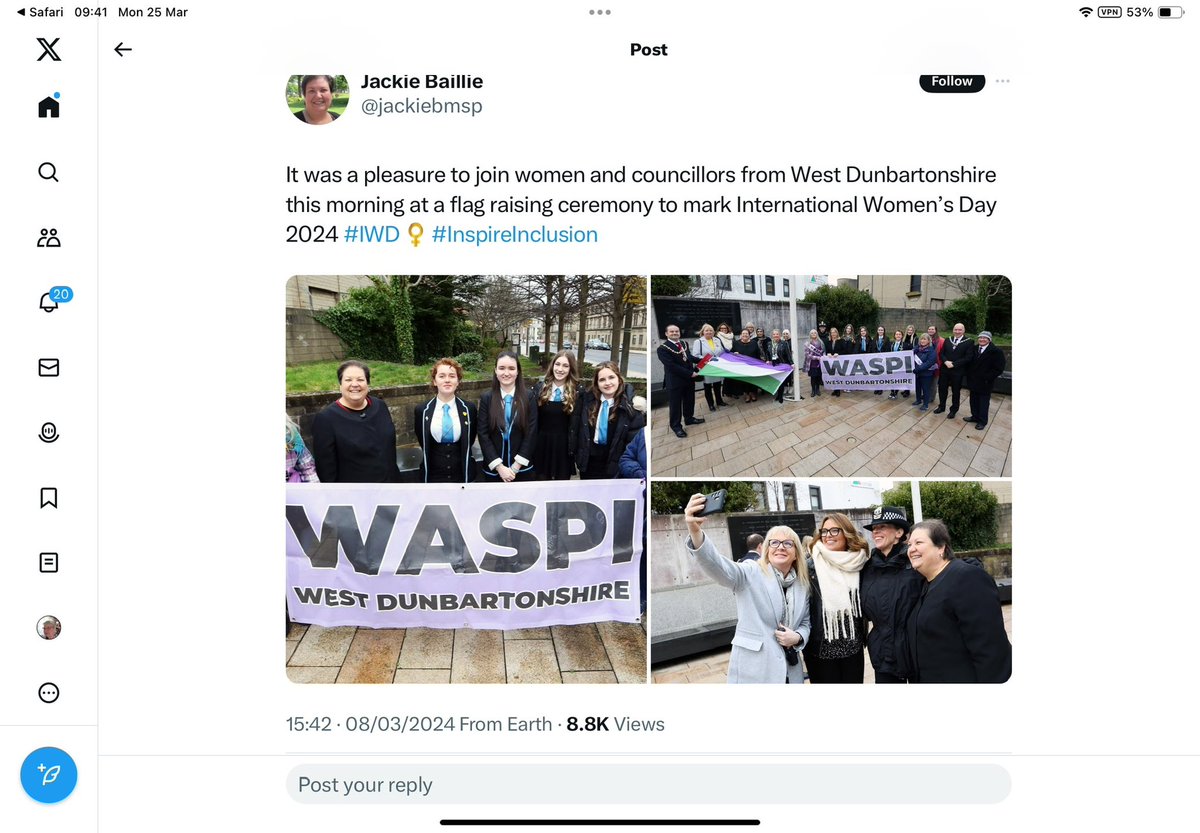 @AlexRowleyFife @ScotRail @scotgov #WASPI Women never crossed your mind in the same way 🙄 Got instructions from Starmer #Labour HQ to #Abstain WoW how absolutely disgraceful @jackiebmsp #Liars she loves a photo op though 👇😡