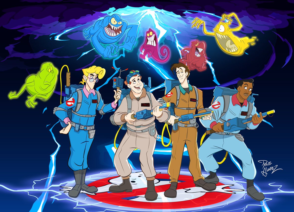 And here's the whole team together. This challenge brought a lot of childhood memories. Good times! #ghostbusters #realghostbusters #slimer #egonspengler #raystantz #petervenkman #ghostcorps #animation #characterdesign #DaveAlvarez #winstonzeddemore