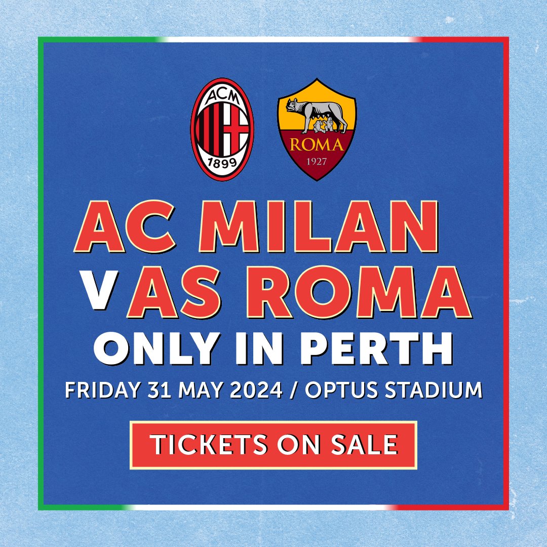Football fans around Australia that cannot travel to Perth in person will be able to watch @acmilan v @ASRomaEN on free to air through @SevenNetwork The game to be played at @OptusStadium on May 31 has attracted huge interest in Australia with many thousands of fans travelling…