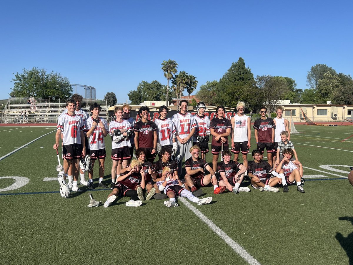 HartHigh's tweet photo. These boys turned it on today for a First Round win 15-6 over Corona.  Onto Oak Park for the 2nd Round! #alivewithpride

@latsondheimer @haleymsawyer @JustinwillTweet @Hart_Athletics https://t.co/4ShXNHP4Mi