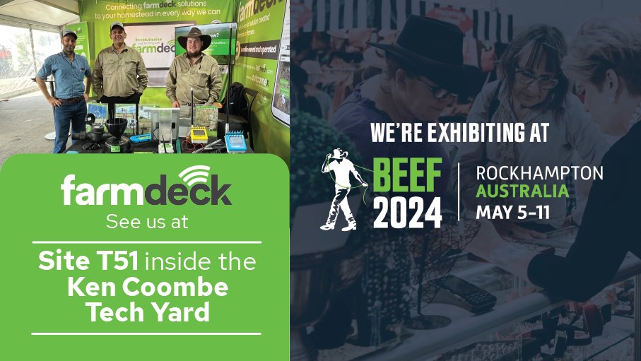 Are you a farmer and/or interested in AgTech solutions? Come meet us at Beef Week in Rockhampton from May 5-11! Our friendly team will be ready for you at site T51 inside the Ken Coome Tech Yard.

See you there!

#BeefWeek2024 #IoT #AgTech #Rockhampton