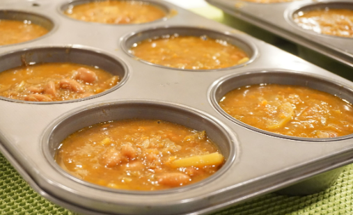 Leftover soup or stew? Pour it into muffin tins and freeze. Once solid, pop them out and place them in freezer bags. On busy days, this makes for the perfect homemade “heat and serve” meal. #HealthyEating #MealPrep #HealthTips