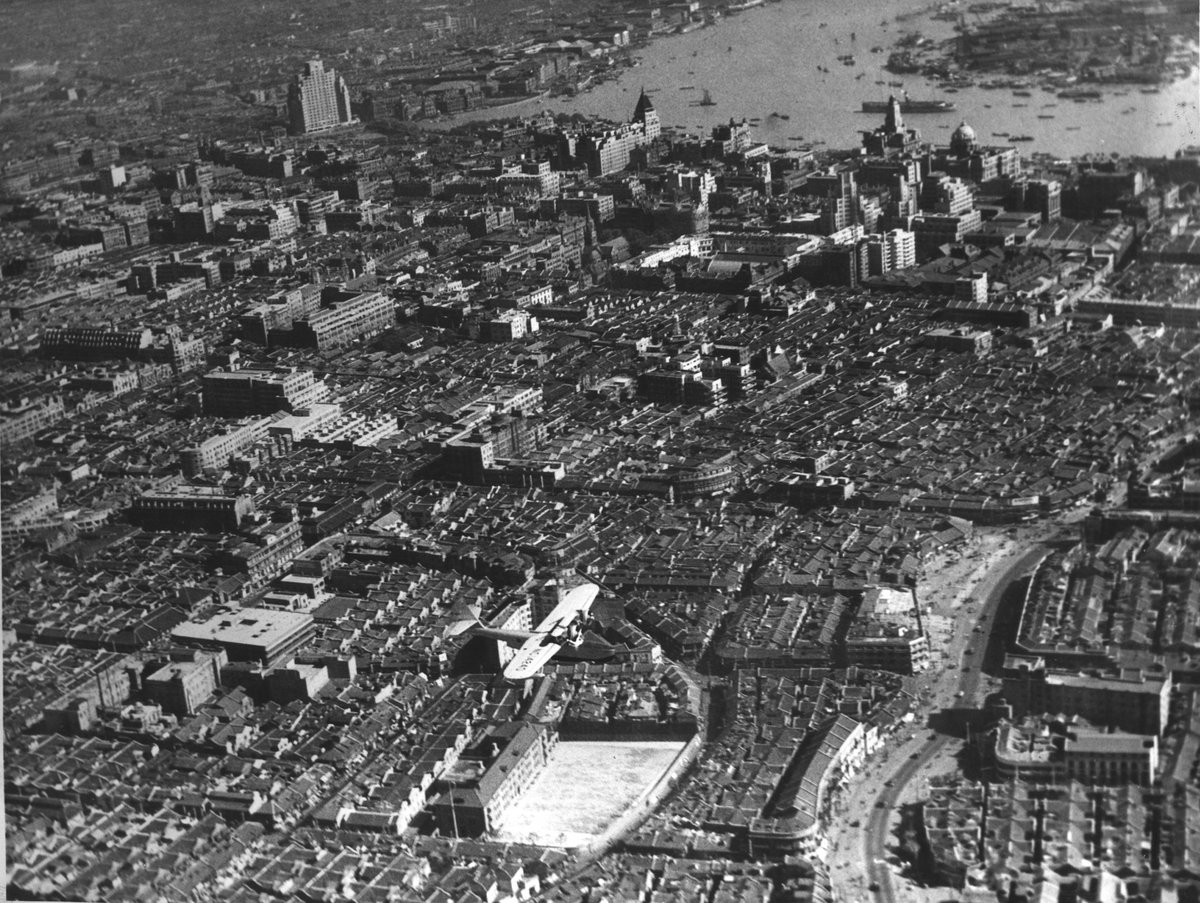 #Shanghai from above, 1930s.