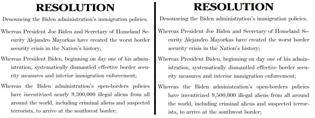The House has approved another non-binding GOP resolution condemning the President's immigration policies. 13 Dems voted for it. Some of the same language was part of a non-binding resolution which passed in March. 14 Dems voted for that one.