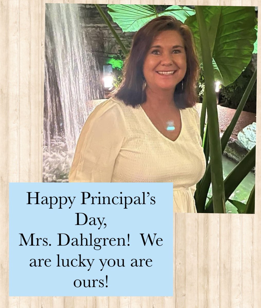 We love Mrs. Dahlgren! 💙💛🐯 #happyprincipalsday @SandersElem @AlisonDahlgren