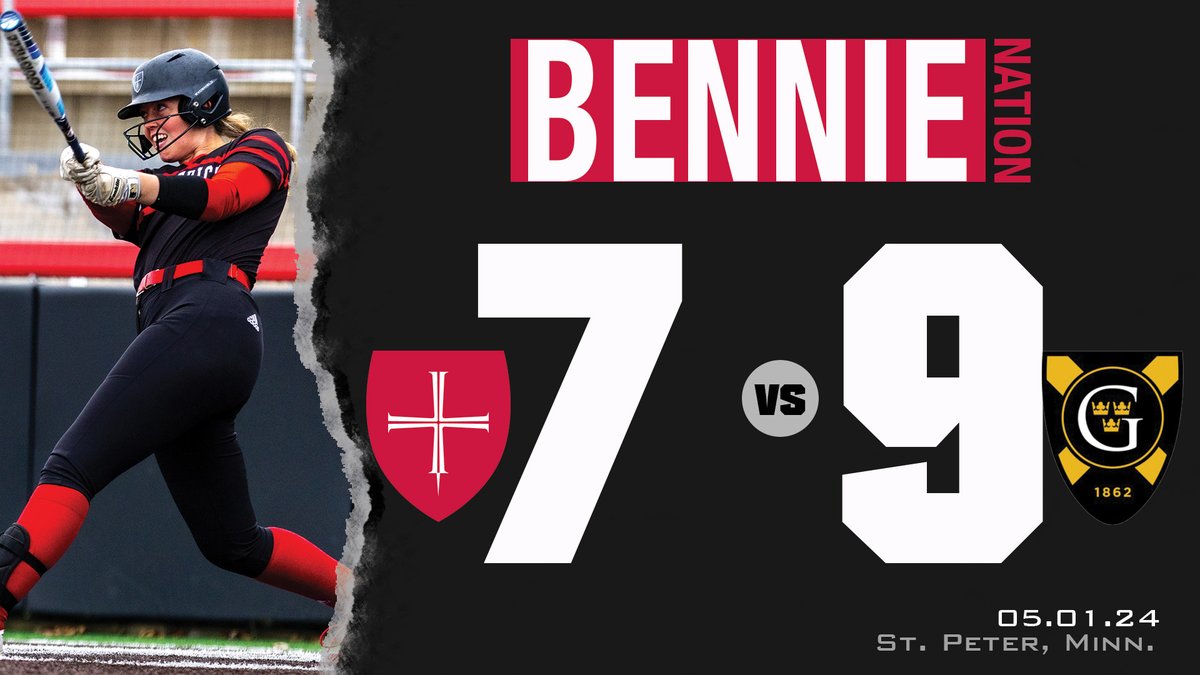 The Bennies settle for a split the with Gusties in St. Peter #BennieNation @CSBSoftball