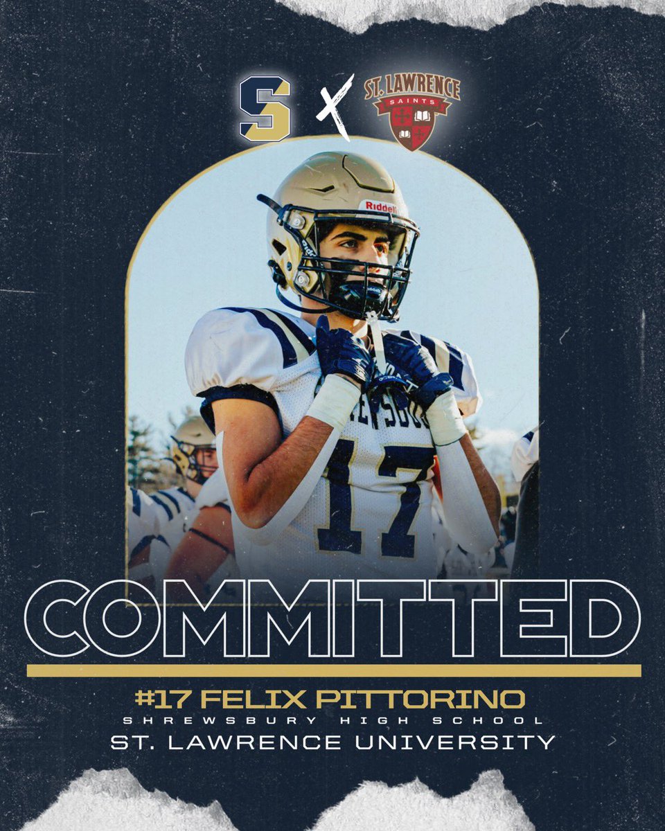 Congrats to our captain <a href="/FPittorino/">Felix Pittorino</a> 
A great opportunity.  We are very proud of you!  
<a href="/ColonialsAD/">Shrewsbury Athletics</a> 
<a href="/SLU_Football/">St. Lawrence Football</a>