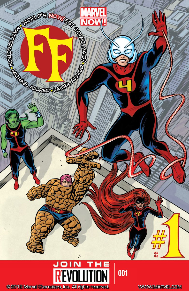 FF vol 2 # 1 por @AllredMD Estos no son los Cuatro Fantásticos que conoces. Matt Frantion y Mike Allred divirtiéndose en grande.