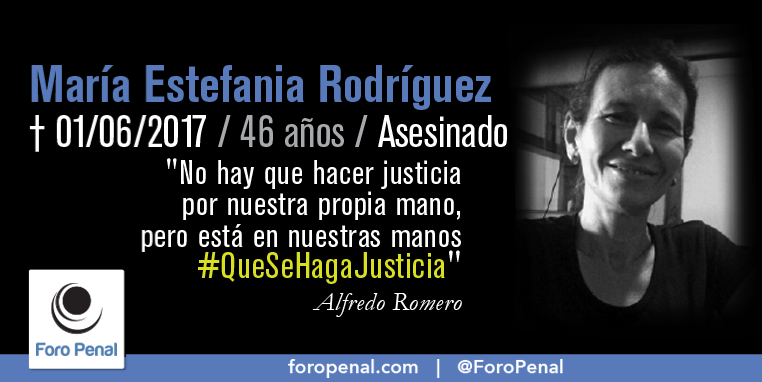ForoPenal's tweet image. #1My Ayer se cumplieron 6 años y 11 meses de la muerte de 𝗠𝗮𝗿í𝗮 𝗘𝘀𝘁𝗲𝗳𝗮𝗻𝗶𝗮 𝗥𝗼𝗱𝗿í𝗴𝘂𝗲𝘇 el 01/06/2017.-
No la olvidemos  #QueSeHagaJusticia  
- Foro Penal 
Mas sobre el caso aquí: ow.ly/hXiE50GCtn1