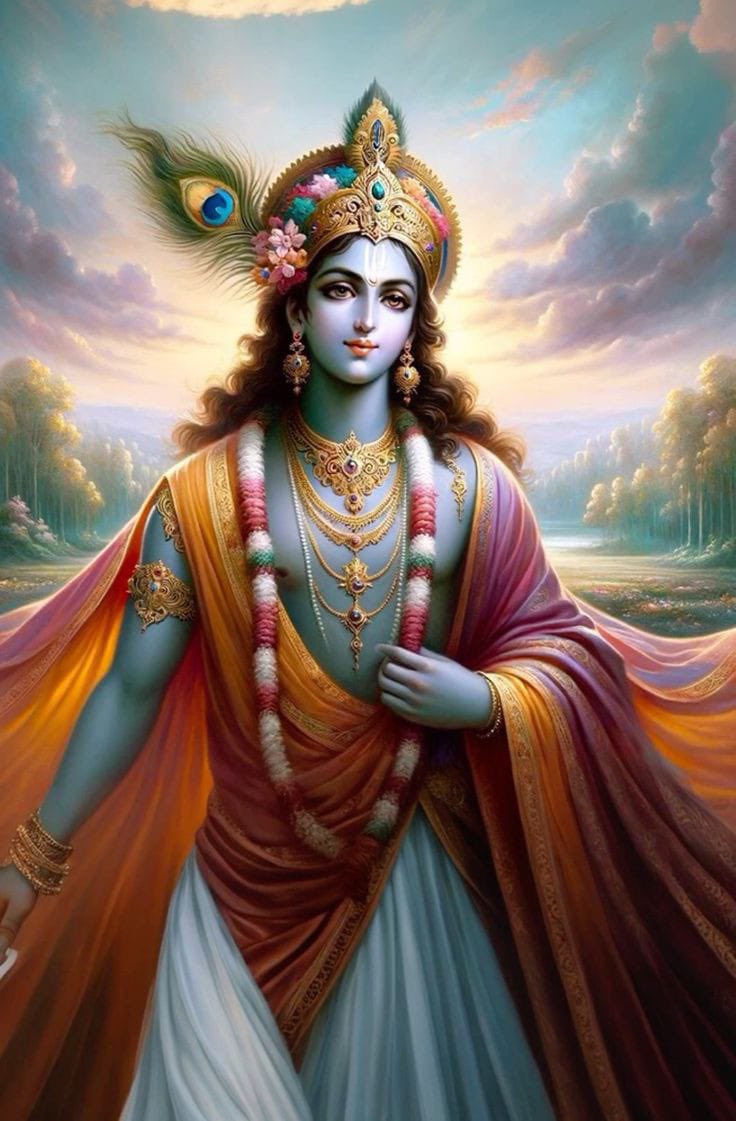 #LordKrishna #JaiShriKrishna “One who neither rejoices nor grieves, neither likes nor dislikes, who has renounced both the good and the evil, and who is full of devotion, such a person is dear to Me.” #Srimadbhagwadgita #श्रीमद्भगवद्गगीता
