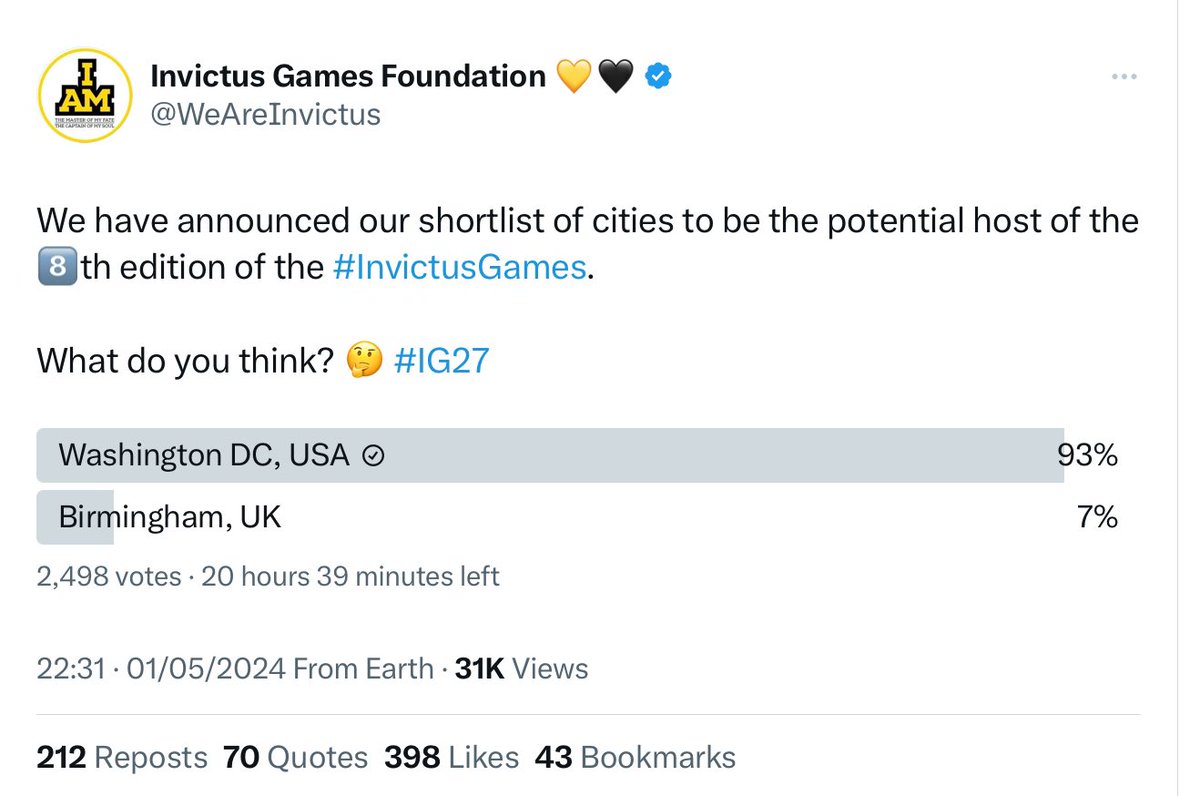 Wow! #InvictusGames2027