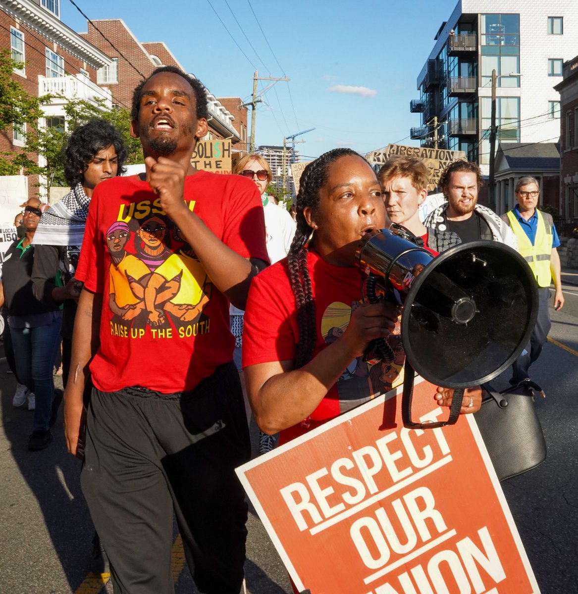 Tonight in Durham, we joined workers from across industries to celebrate May Day, a day about the worker's struggle and solidarity. We hope everyone got to feel some worker power today. 💪 #UnionsForAll #MayDay24