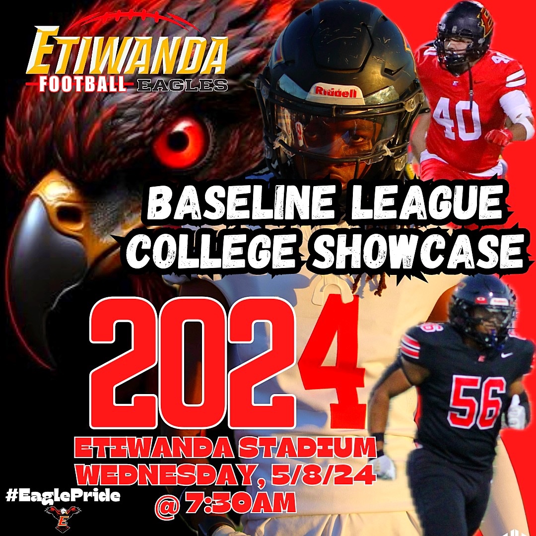 Welcoming visiting College Coaches to Etiwanda Football and the Baseline League on WEDNESDAY, 5/8/24 @ 7:30AM #EaglePride
@EtiwandaFB @EHSAthletics @EHS__Activities @EHSAchieve @EtiwandaRed @EtiwandaSD @asbEtiwanda @EHighCC @sa_etiwanda