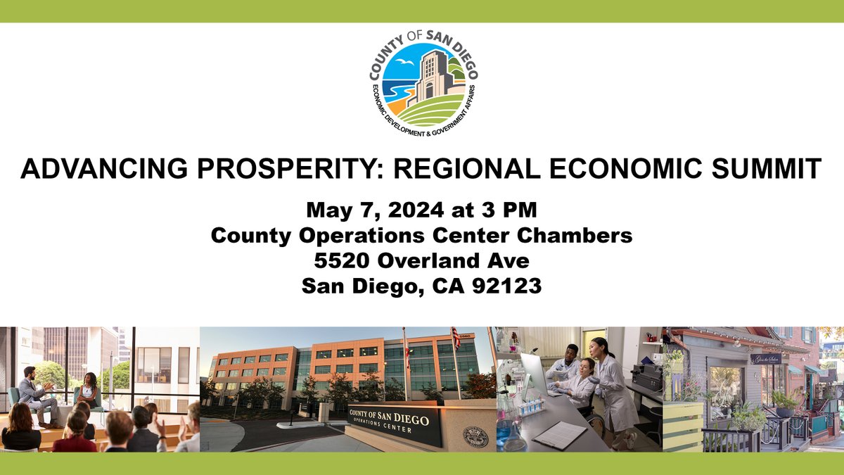 Join us on May 7 for the County’s first Regional Economic Summit and hear about the County’s economic efforts, priorities and views on economic prosperity in the region. More information and to RSVP: bit.ly/APRES