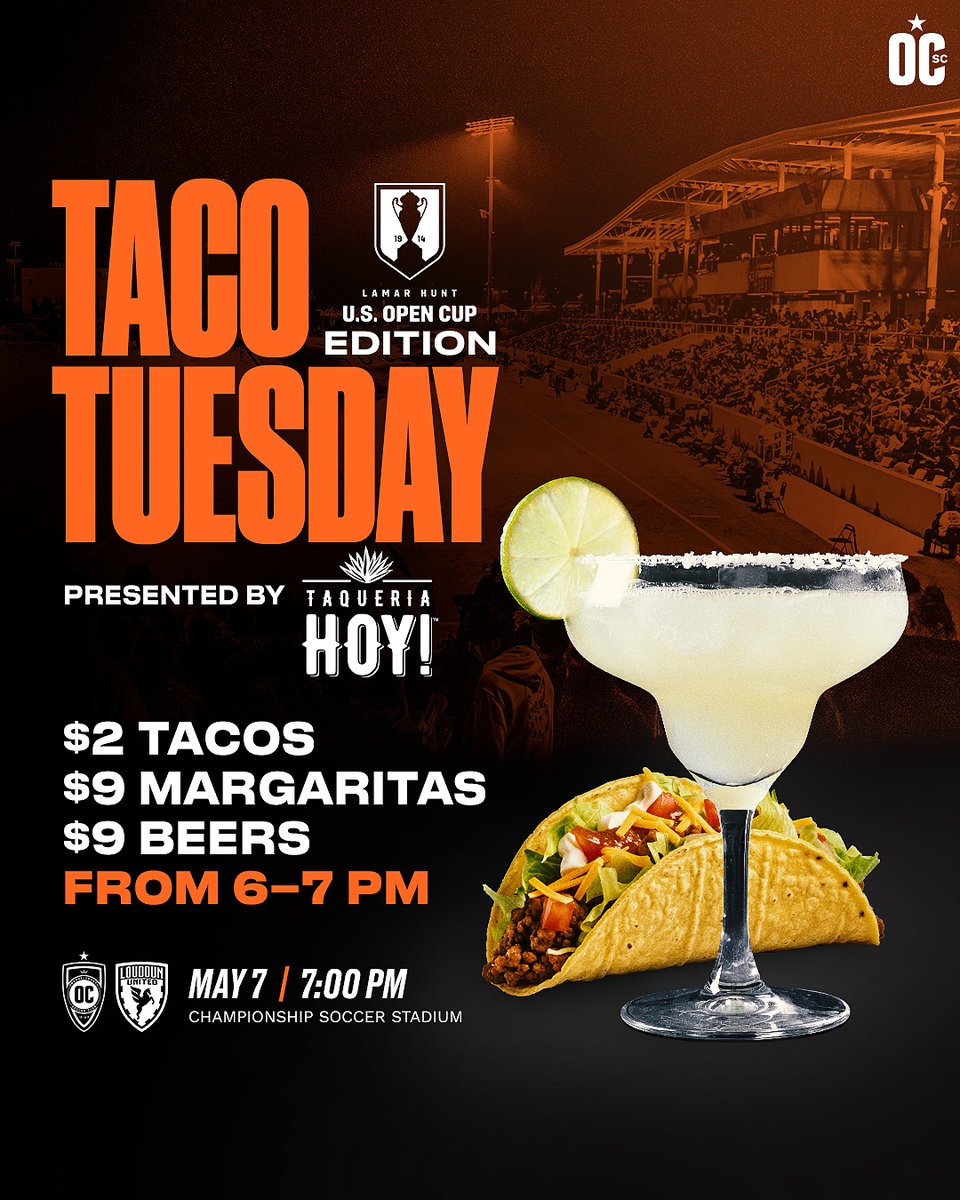Taco ‘bout the Magic of the Cup! 😎🌮 Arrive early to our @opencup match THIS TUESDAY for a delicious Taco Tuesday deal by @taqueriahoy! 🤩 🎟️ bit.ly/3QhQxUF
