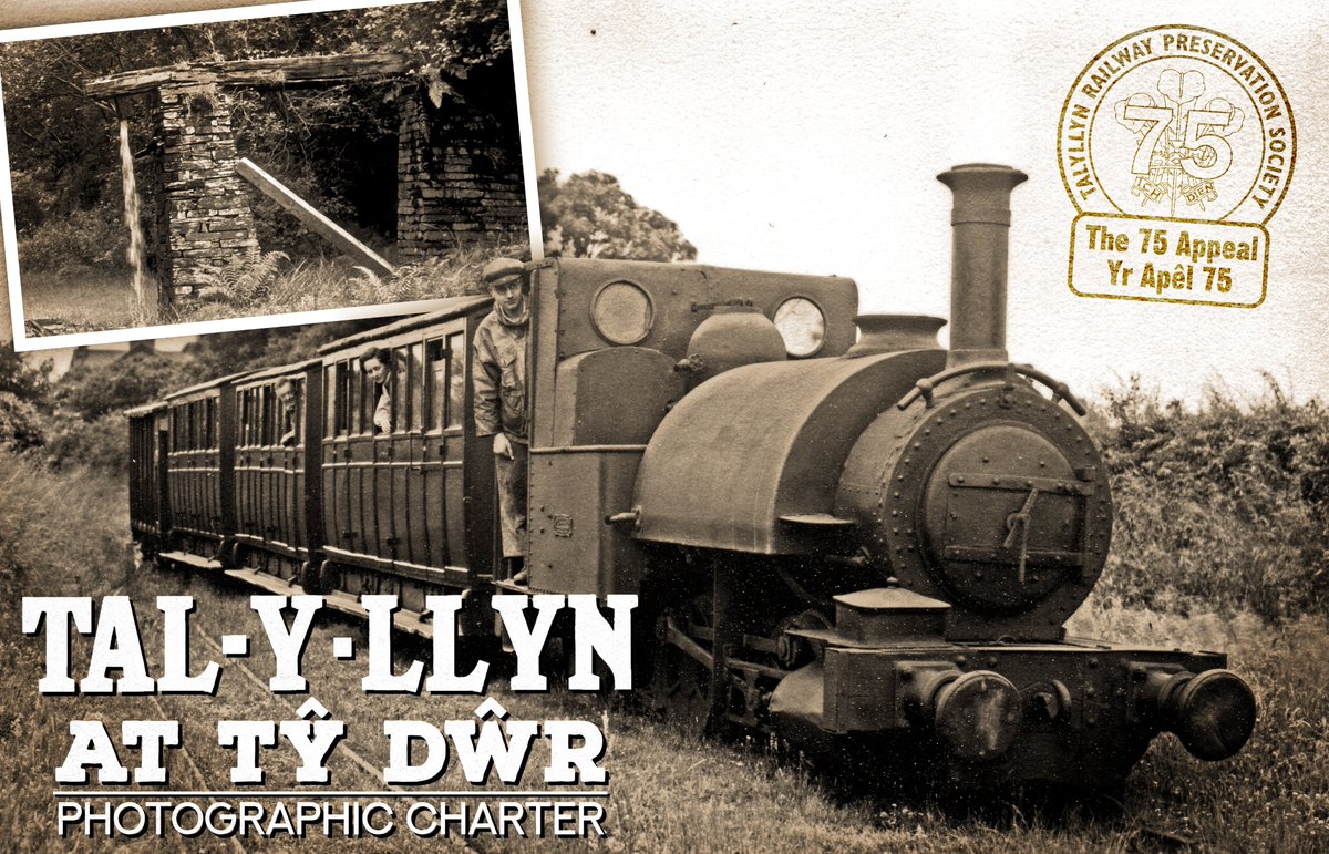 Don't miss out on the chance to see, and take plenty of photos of, No.1 taking on water at Ty Dwr for the first time in nearly 80 years at our 75 Appeal Mini-Gala photographic charter! Book now & see what else is happening at the gala! 🔗talyllyn.co.uk/events/75-appe…