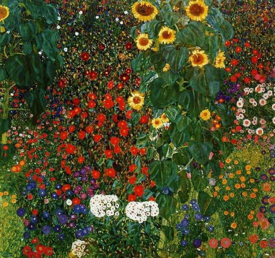 JOYOUS BLOOMING! 'Country Garden with Sunflowers' {1907} Gustav KLIMT.
#May #Flowers #gardening #LetItGrow #NoMowMay #StopMowingStartGrowing #life #Blooming #happiness #PeaceAndLove #art #Klimt
