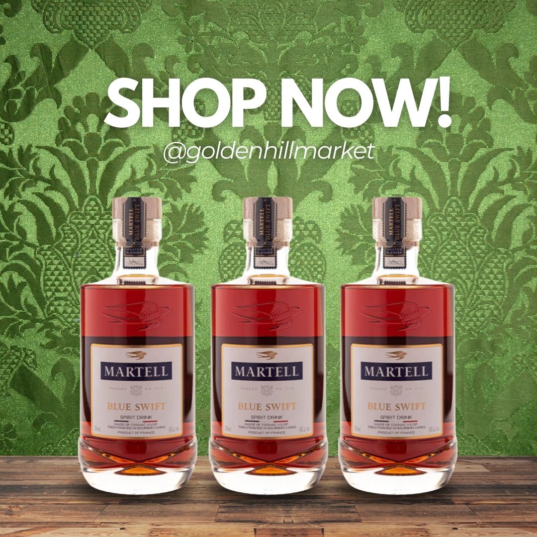 Martell Blue Swift Spirit Drink is a modern take on Maison Martell's legacy, dating back to 1715, making it the oldest of the major cognac houses. Get it today! Visit us at 2044 Market St, San Diego, CA 92102.  #gaslampquarter #downtownsandiego #liquor #liquorstore