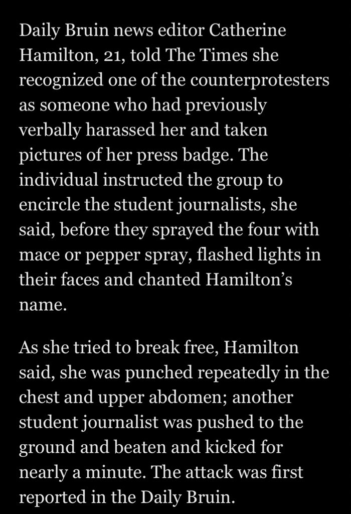 attack on <a href="/dailybruin/">Daily Bruin</a> reporters &amp; editors was targeted;