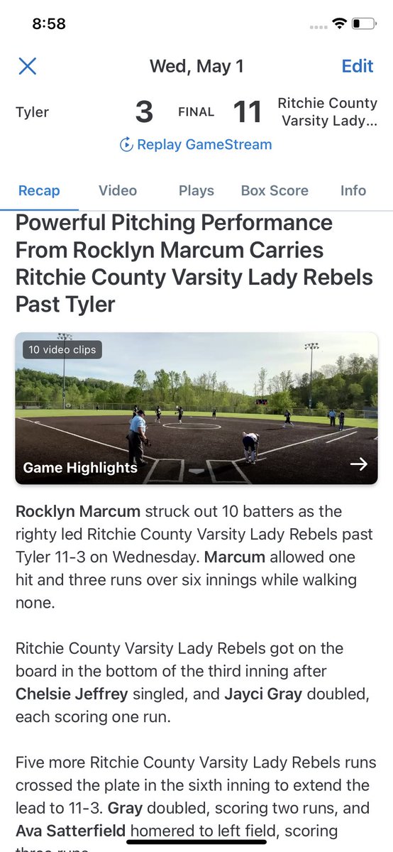 RocklynM11's tweet image. Took a 3-1 loss against St. Mary’s so that put us playing Tyler again tonight. Fellow freshman hit a walk off home run ending the game! 
#wvprepsb #vaunity