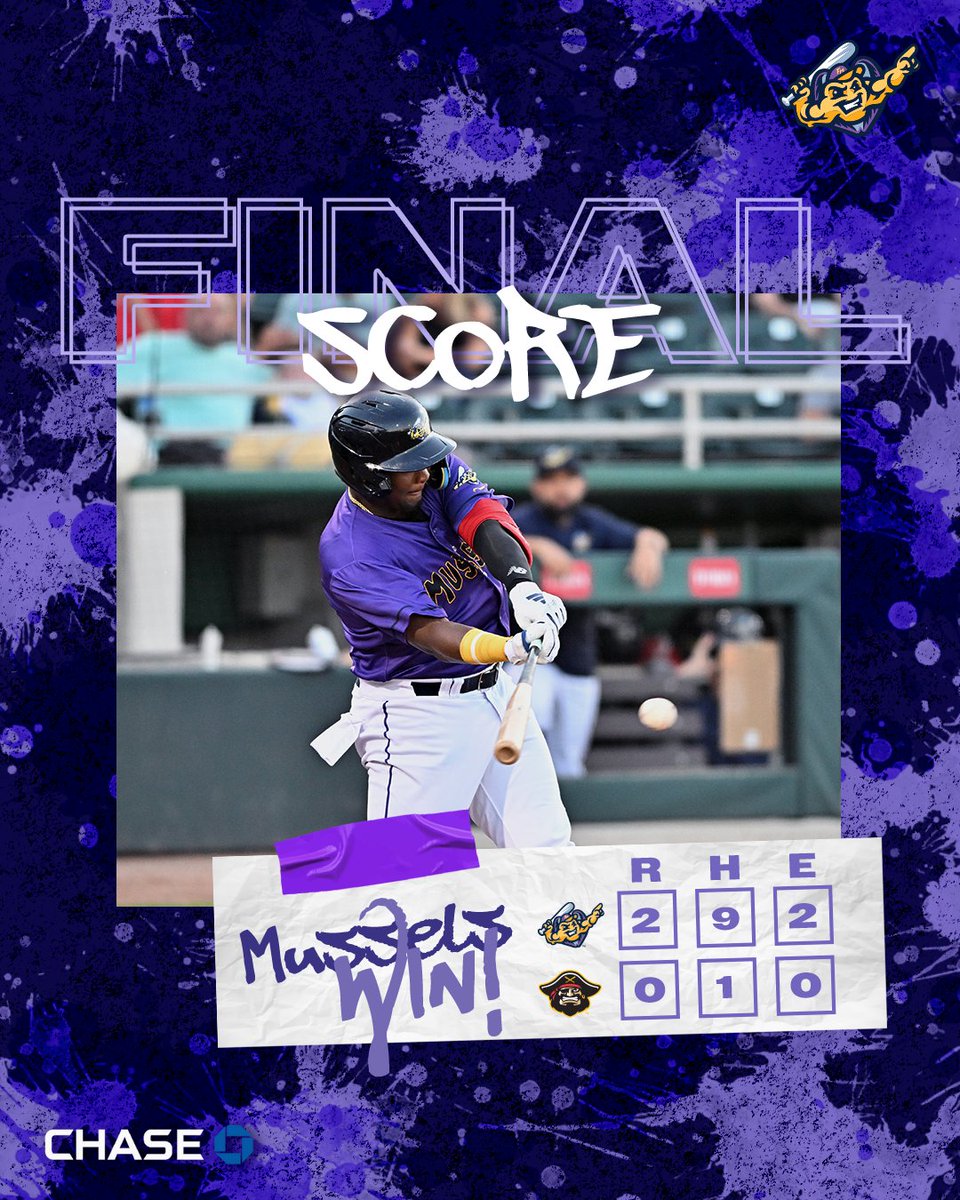 MUSSELS WIN!! Jose Rodriguez hits his 3rd home run of the season and Cesar Lares goes 6 no-hit innings to even the series in Bradenton!