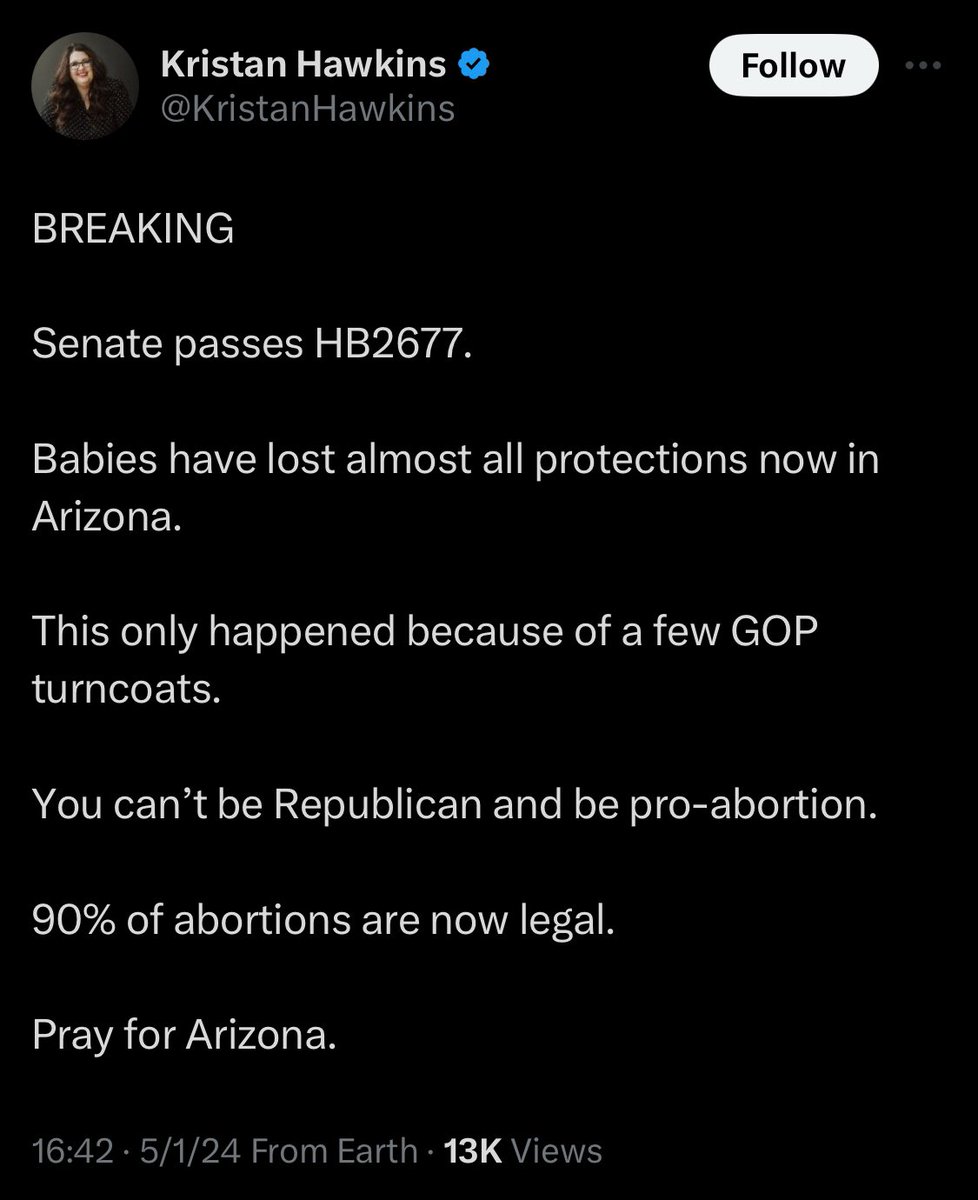 Welcome back to the 21st century Arizona!!!
#ReproductiveRights #AbortionIsHealthcare 
#AbortionRightsAreHumanRights