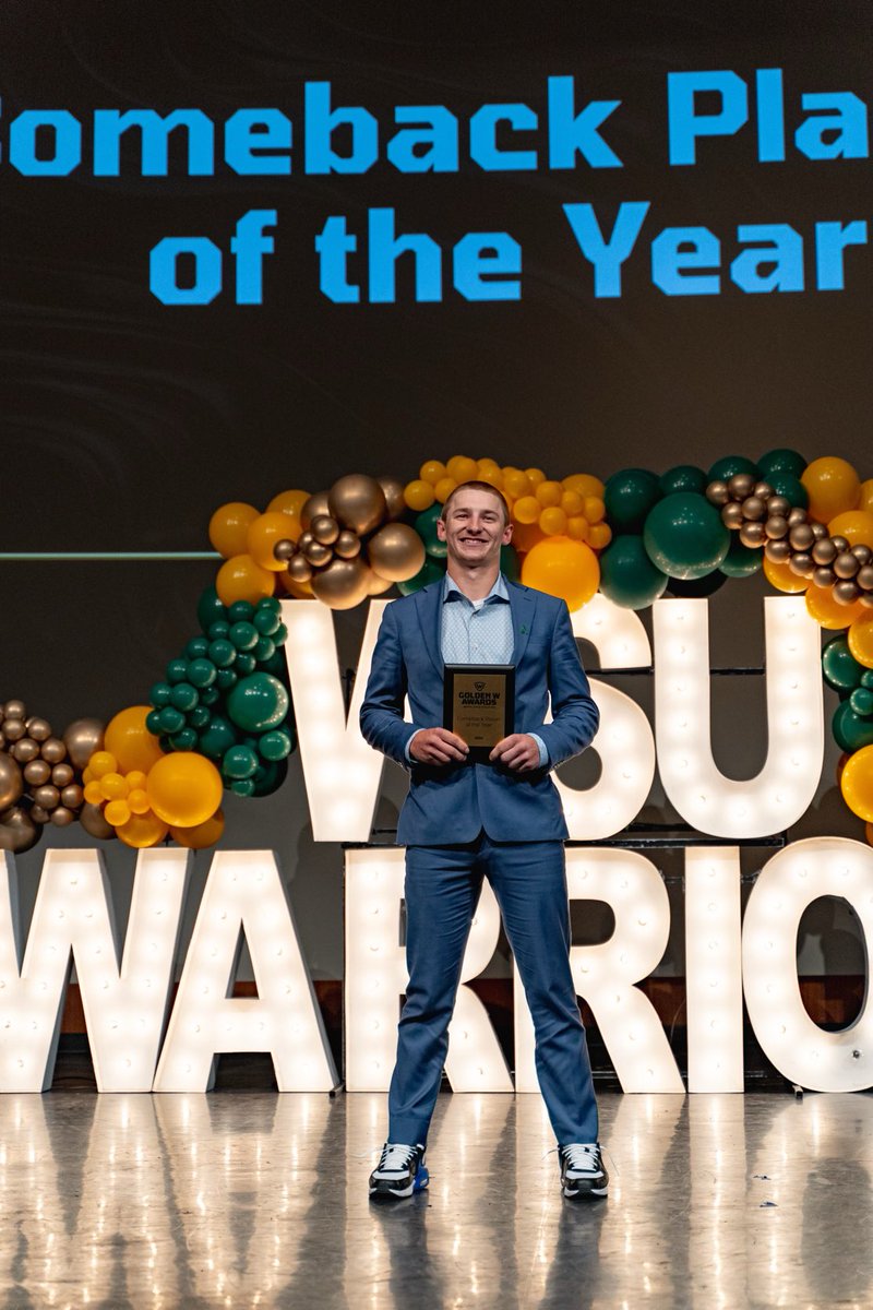 Golden W’s 2024 Ceremony featuring Athletic Dept Awards. Thank you WSU SAAC, Student-Athletes, Administration

🏅Top Male Sport Team GPA

🏅Team Spirit Award for campus and   community engagement
 
🏅Ryan Szlachcic WSU Teammate of Year

🏅Mason McGuire WSU Comeback Player of Year