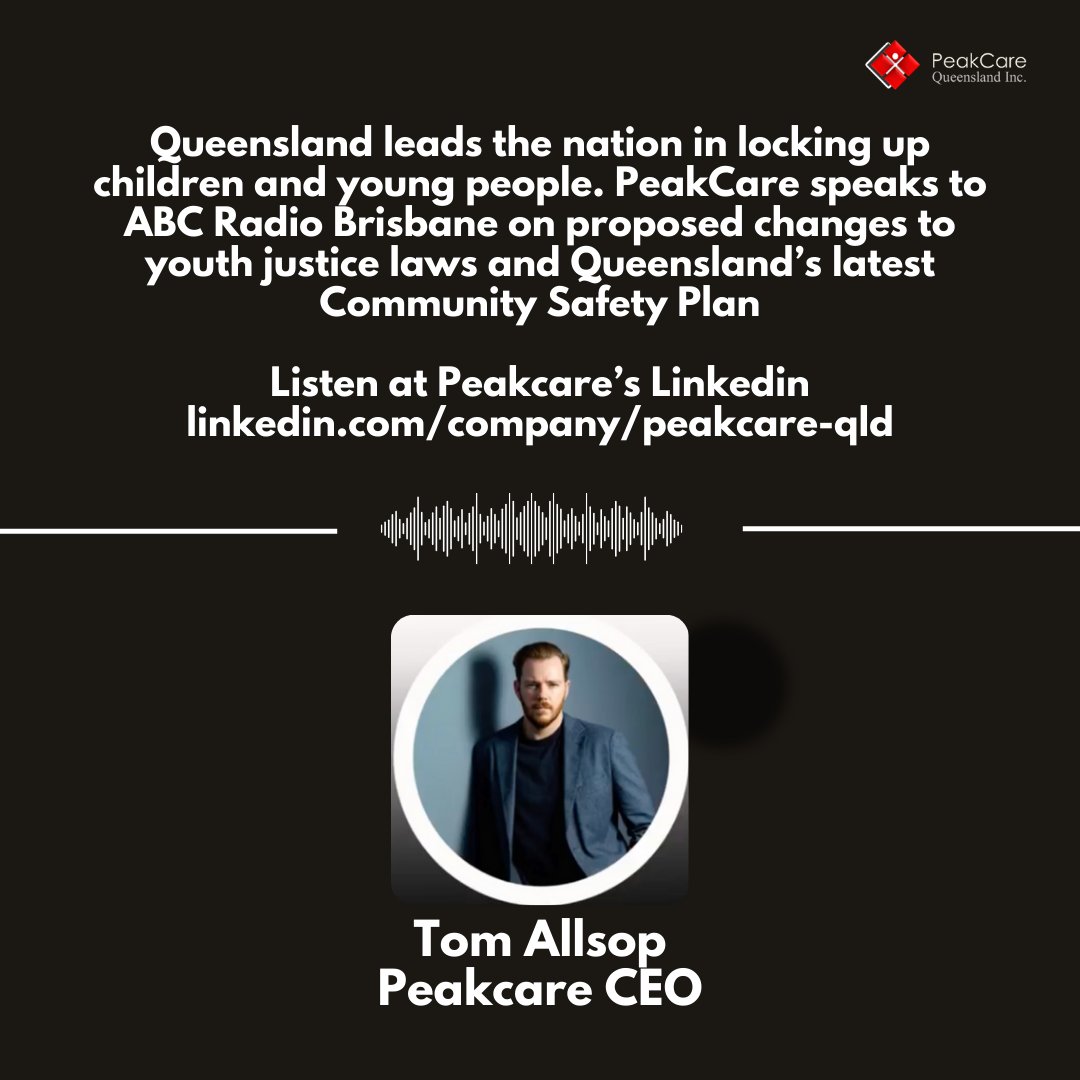 Listen at linkedin.com/company/peakca…

#peakcare #queensland #youthjustice #laws #policy #community #safety #detention #ABCRadio #youthrights #families #prevention #youthcrime #earlyintervention