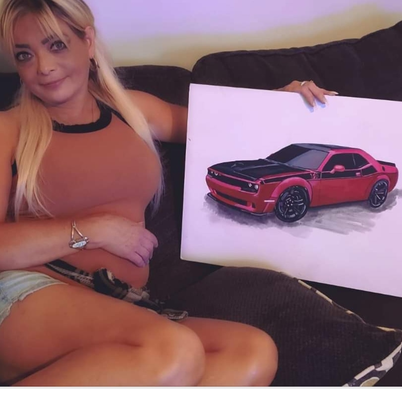 Goodnight yall from the lady that paints car portraits..I paint in acrylics and marker. All my paintings are framed and free shipping in the USA 🇺🇸