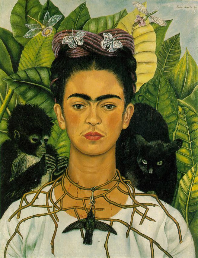 Self Portrait with Necklace of Thorns, 1940 botfrens.com/collections/12…