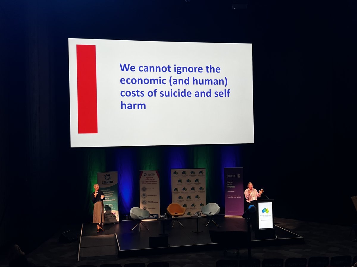 International keynote speaker, Associate Professor David McDaid kicks off the final day of #NSPC24 making an economic case for suicide prevention - 'Money shouldn't be part of the equation. Life is precious… but if we don't think about monetary arguments, we're selling ourselves