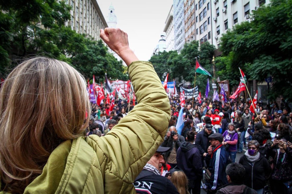 Boludo, esta foto la subió la comunista degenerada de bregman como algo bueno...

Hay SOLAMENTE banderas de palestina, es IMPRESIONANTE.

Que antipatria son los zurdos.